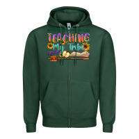 Sports Green teaching my tribe Zipper Hoodie - NancyCooperArtShop