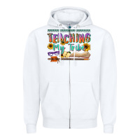 White teaching my tribe Zipper Hoodie - NancyCooperArtShop