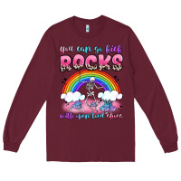 Burgundy you can go kick rocks with open toed shoes Long Sleeve Tee - JahusDesignShop