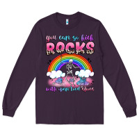 Plum you can go kick rocks with open toed shoes Long Sleeve Tee - JahusDesignShop