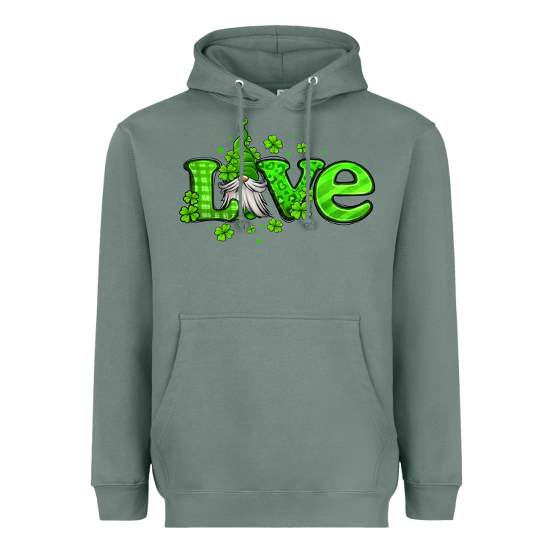 Love St Patricks Gnome Heavyweight Hoodie by Jasminsmagicworld | Teevron