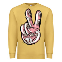 Antique Gold baseball peace sign Premium Sweatshirt - Jasminsmagicworld