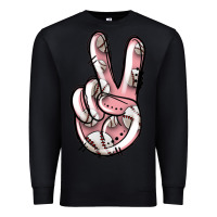 Black baseball peace sign Premium Sweatshirt - Jasminsmagicworld