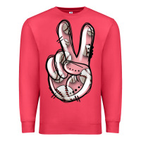 Cardinal baseball peace sign Premium Sweatshirt - Jasminsmagicworld