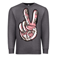 Charcoal Heather baseball peace sign Premium Sweatshirt - Jasminsmagicworld