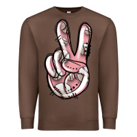 Chestnut baseball peace sign Premium Sweatshirt - Jasminsmagicworld