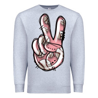 Heather Grey baseball peace sign Premium Sweatshirt - Jasminsmagicworld
