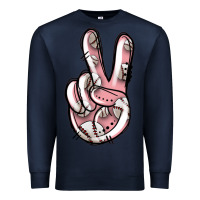 Navy baseball peace sign Premium Sweatshirt - Jasminsmagicworld