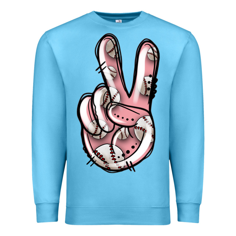Baseball Peace Sign Premium Sweatshirt by Jasminsmagicworld | Teevron