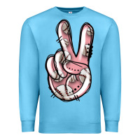 Ocean Blue baseball peace sign Premium Sweatshirt - Jasminsmagicworld