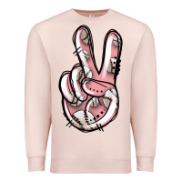 Pale Pink baseball peace sign Premium Sweatshirt - Jasminsmagicworld