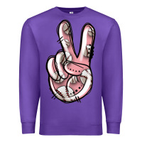 Purple baseball peace sign Premium Sweatshirt - Jasminsmagicworld