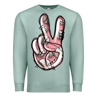 Seafoam baseball peace sign Premium Sweatshirt - Jasminsmagicworld