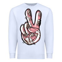 White baseball peace sign Premium Sweatshirt - Jasminsmagicworld