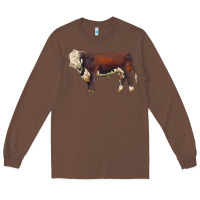 Chestnut hereford bull Long Sleeve Tee - LillyAllenDesigns