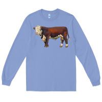 Colony Blue hereford bull Long Sleeve Tee - LillyAllenDesigns