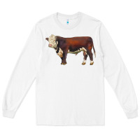 White hereford bull Long Sleeve Tee - LillyAllenDesigns