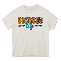 Cream blessed life Heavy Core Tee - Zillion Design Studio