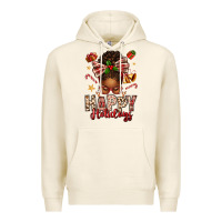 Tofu happy holidays christmas afro messy bun Premium Hoodie - texasbilliewilder