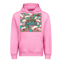 Fuchsia Pink Easter Bunny  tumbler Easter Day Urban Hoodie - HowdyJamesFarm