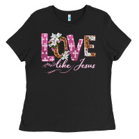 Black love like jesus Ladies Tee - texasbilliewilder