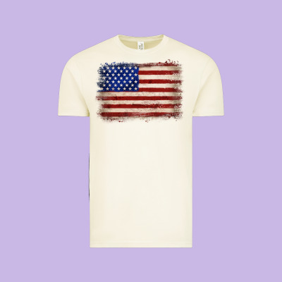 American Flag Vintage Tee Designed By Jahusdesignshop