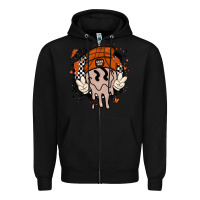 Black basketball game day Zipper Hoodie - MaliasSmallBusiness
