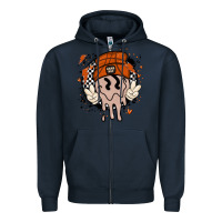 Navy basketball game day Zipper Hoodie - MaliasSmallBusiness