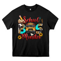 Black school bus monitor Heavy Core Tee - texasbilliewilder