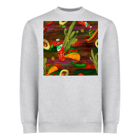 Heather Grey mexican food seamless pattern Heavyweight Sweatshirt - BundleAndBundleShop