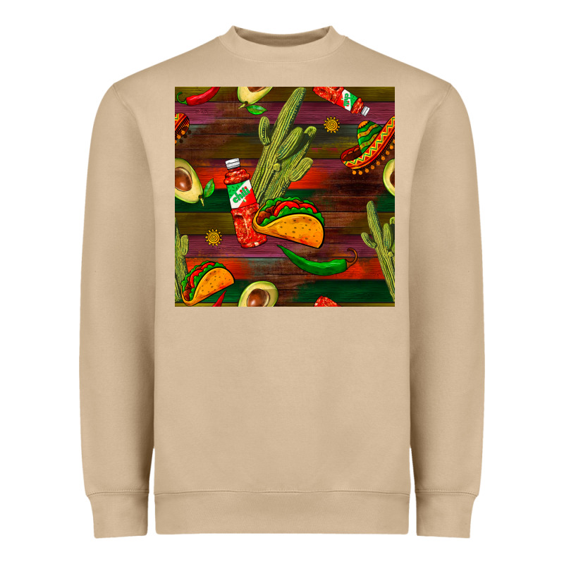 Mexican Food Seamless Pattern Heavyweight Sweatshirt by BundleAndBundleShop | Teevron