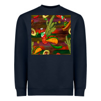 Navy mexican food seamless pattern Heavyweight Sweatshirt - BundleAndBundleShop