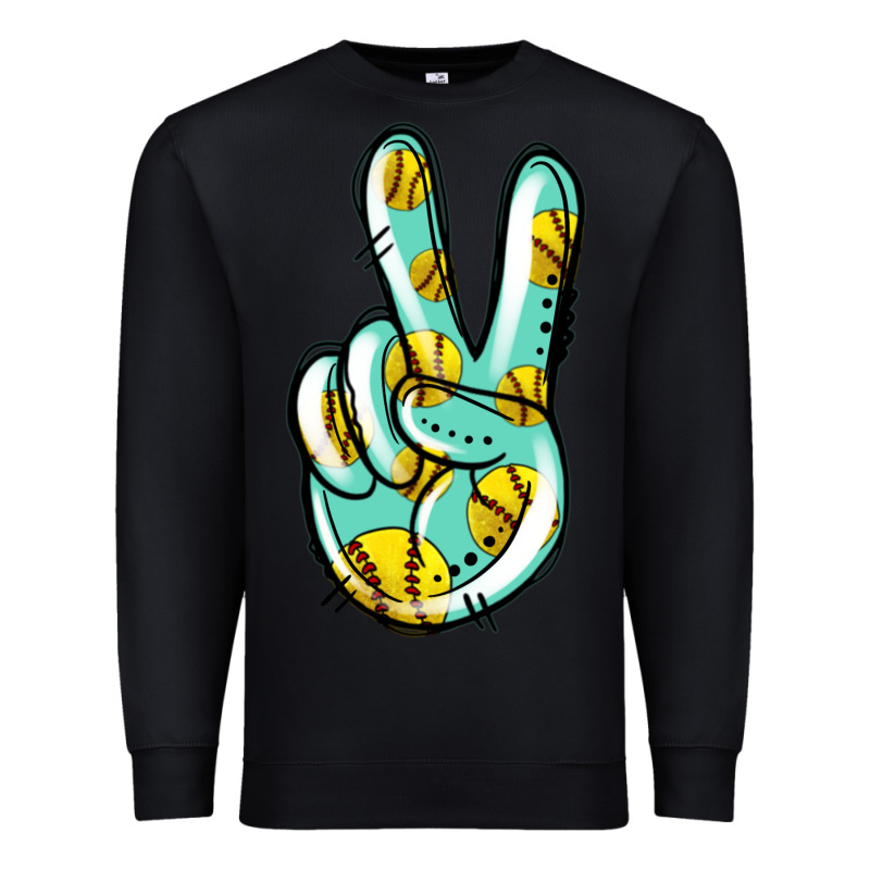 Softball Peace Sign Premium Sweatshirt by Jasminsmagicworld | Teevron