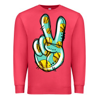 Cardinal softball peace sign Premium Sweatshirt - Jasminsmagicworld