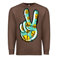 Chestnut softball peace sign Premium Sweatshirt - Jasminsmagicworld