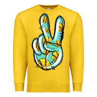 Lemon softball peace sign Premium Sweatshirt - Jasminsmagicworld