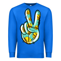True Royal softball peace sign Premium Sweatshirt - Jasminsmagicworld