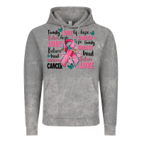 Cloud Rock breast cancer ribbons with cancer words Vintage Hoodie - AdoDesignShop