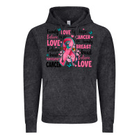 Breast Cancer Ribbons With Cancer Words Vintage Hoodie | Teevron