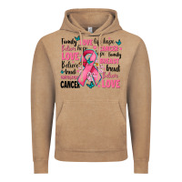 Vintage Coffee breast cancer ribbons with cancer words Vintage Hoodie - AdoDesignShop