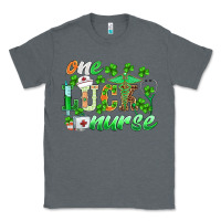 Charcoal Heather st.patricks one lucky nurse Classic Tee - BarkalooDesign