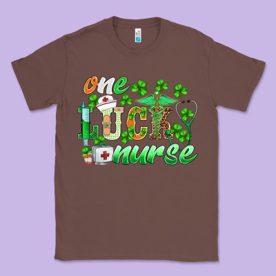 St.patricks One Lucky Nurse Classic Tee Designed By Barkaloodesign