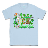 Dusty Blue st.patricks one lucky nurse Classic Tee - BarkalooDesign