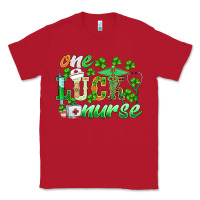 Red st.patricks one lucky nurse Classic Tee - BarkalooDesign