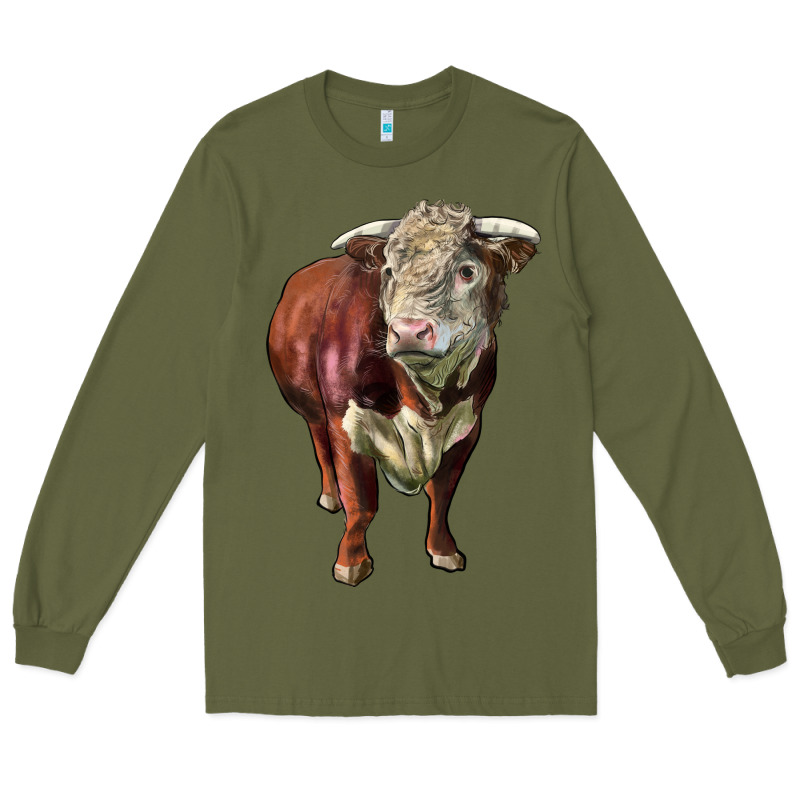 Hereford Bull Face Long Sleeve Tee by LillyAllenDesigns | Teevron