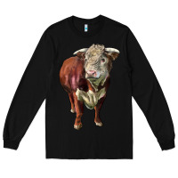 Black hereford bull face Long Sleeve Tee - LillyAllenDesigns