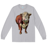 Moon Dust hereford bull face Long Sleeve Tee - LillyAllenDesigns