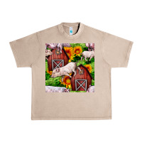 French Oak Mama And Baby Pig Urban Heavy Tee - BundleAndBundleShop