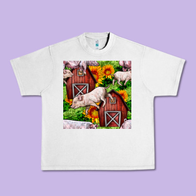 Mama And Baby Pig Urban Heavy Tee Designed By Bundleandbundleshop