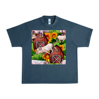 Midnight Navy Mama And Baby Pig Urban Heavy Tee - BundleAndBundleShop